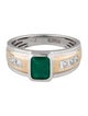 Effy Jewelry 14K 1.17ctw Emerald & Diamond Band