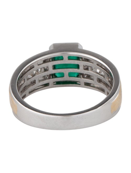 Effy Jewelry 14K 1.17ctw Emerald & Diamond Band