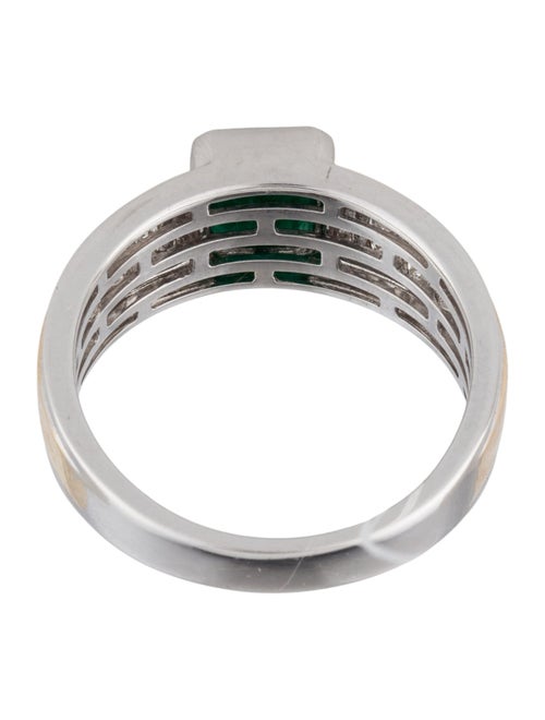 Effy Jewelry 14K 1.17ctw Emerald & Diamond Band