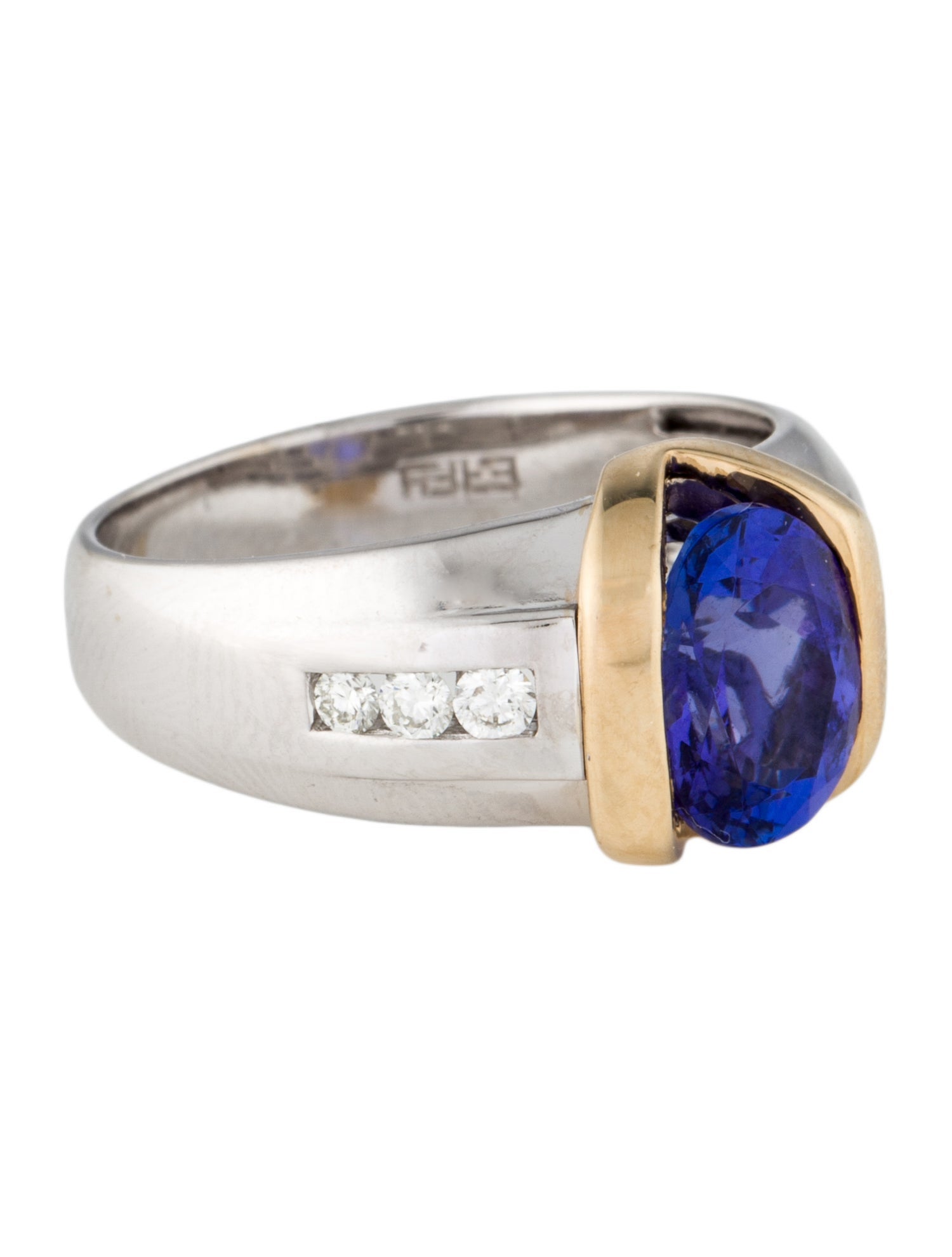Effy Jewelry 14K Tanzanite & Diamond Cocktail Ring