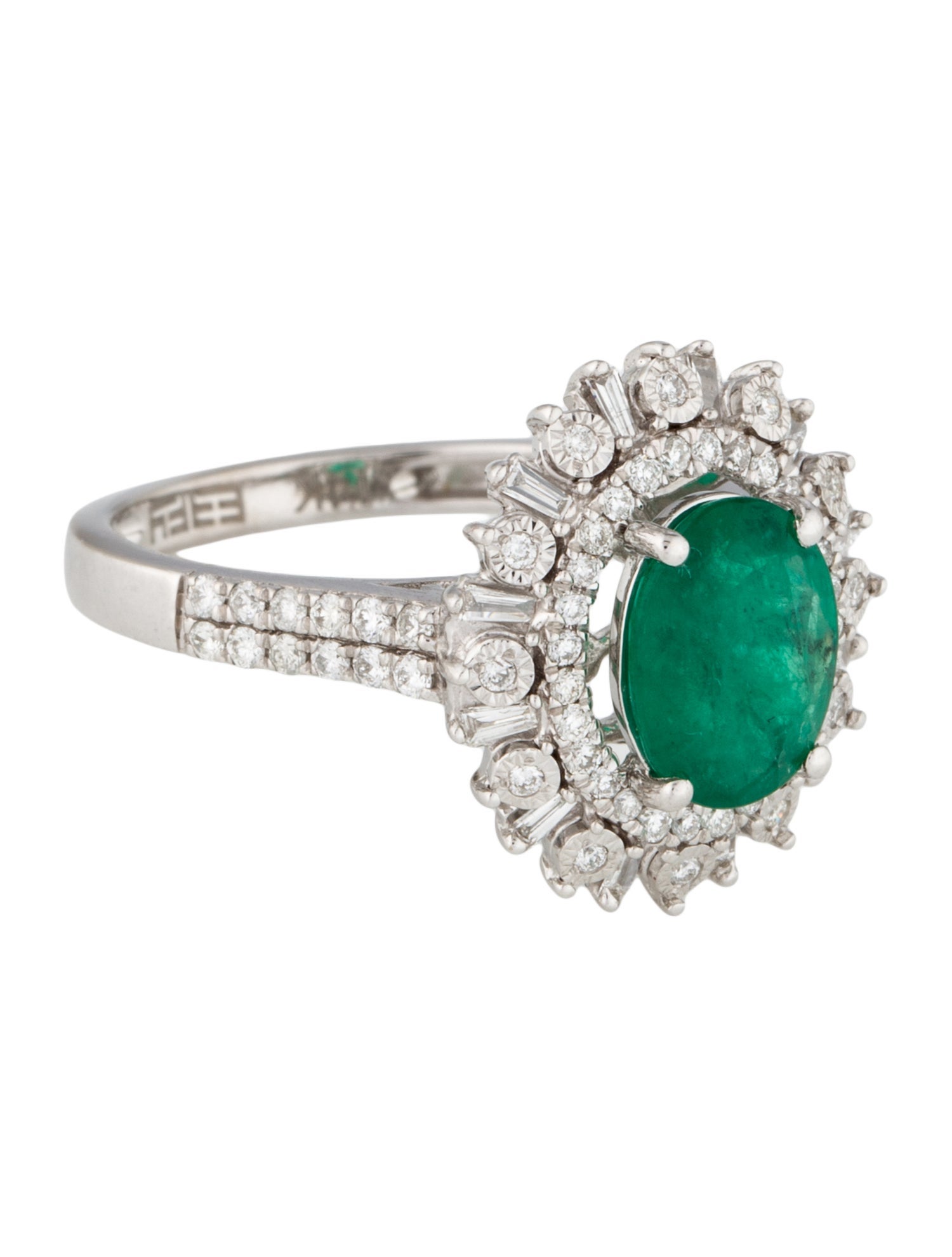 Effy Jewelry 14K 1.25ctw Emerald & Diamond Cocktail Ring