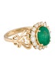 Effy Jewelry 14K 1.70ctw Emerald & Diamond Cocktail Ring