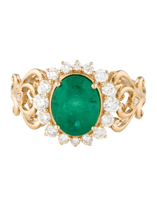 Effy Jewelry 14K 1.70ctw Emerald & Diamond Cocktail Ring