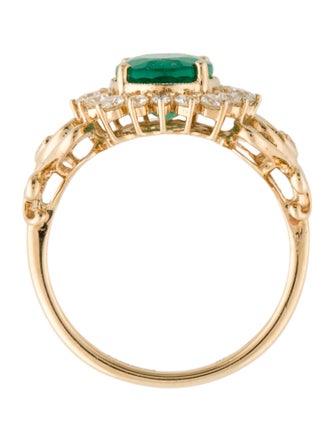 Effy Jewelry 14K 1.70ctw Emerald & Diamond Cocktail Ring