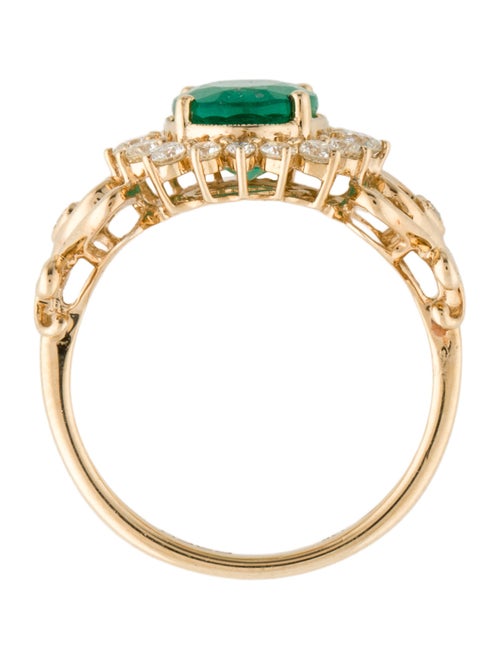 Effy Jewelry 14K 1.70ctw Emerald & Diamond Cocktail Ring