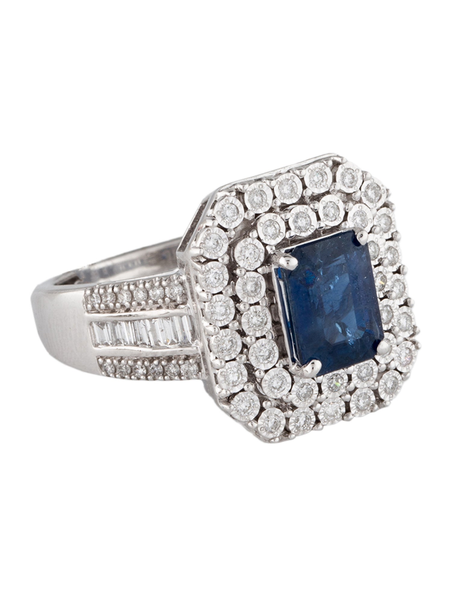 Effy Jewelry 14K 1.89ctw Sapphire & Diamond Cocktail Ring