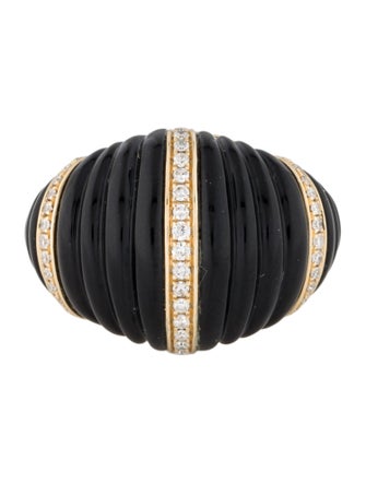 Effy Jewelry 14K Onyx & Diamond Cocktail Ring