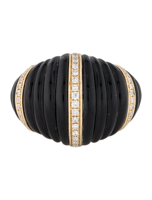 Effy Jewelry 14K Onyx & Diamond Cocktail Ring