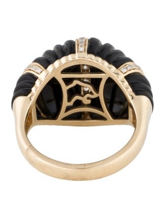Effy Jewelry 14K Onyx & Diamond Cocktail Ring