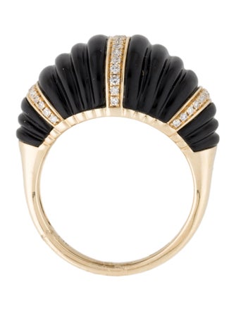 Effy Jewelry 14K Onyx & Diamond Cocktail Ring