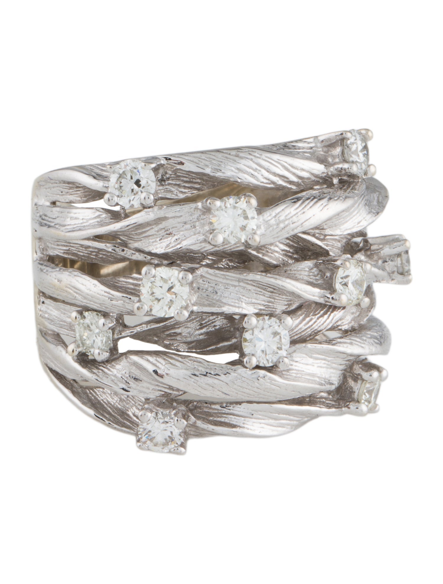 Effy Jewelry 14K Diamond Twist Band