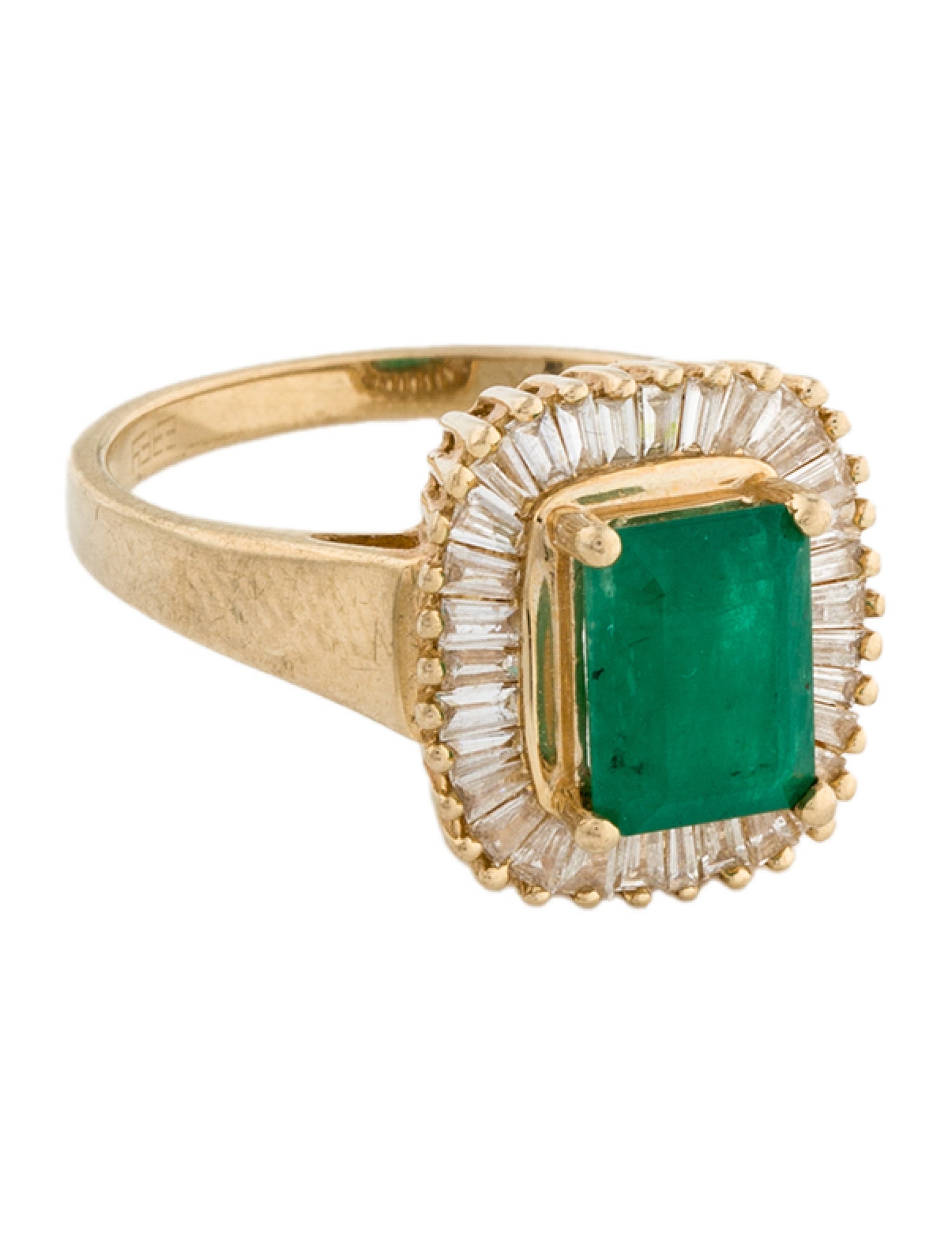 Effy Jewelry 14K 1.41ct Emerald & Diamond Cocktail Ring