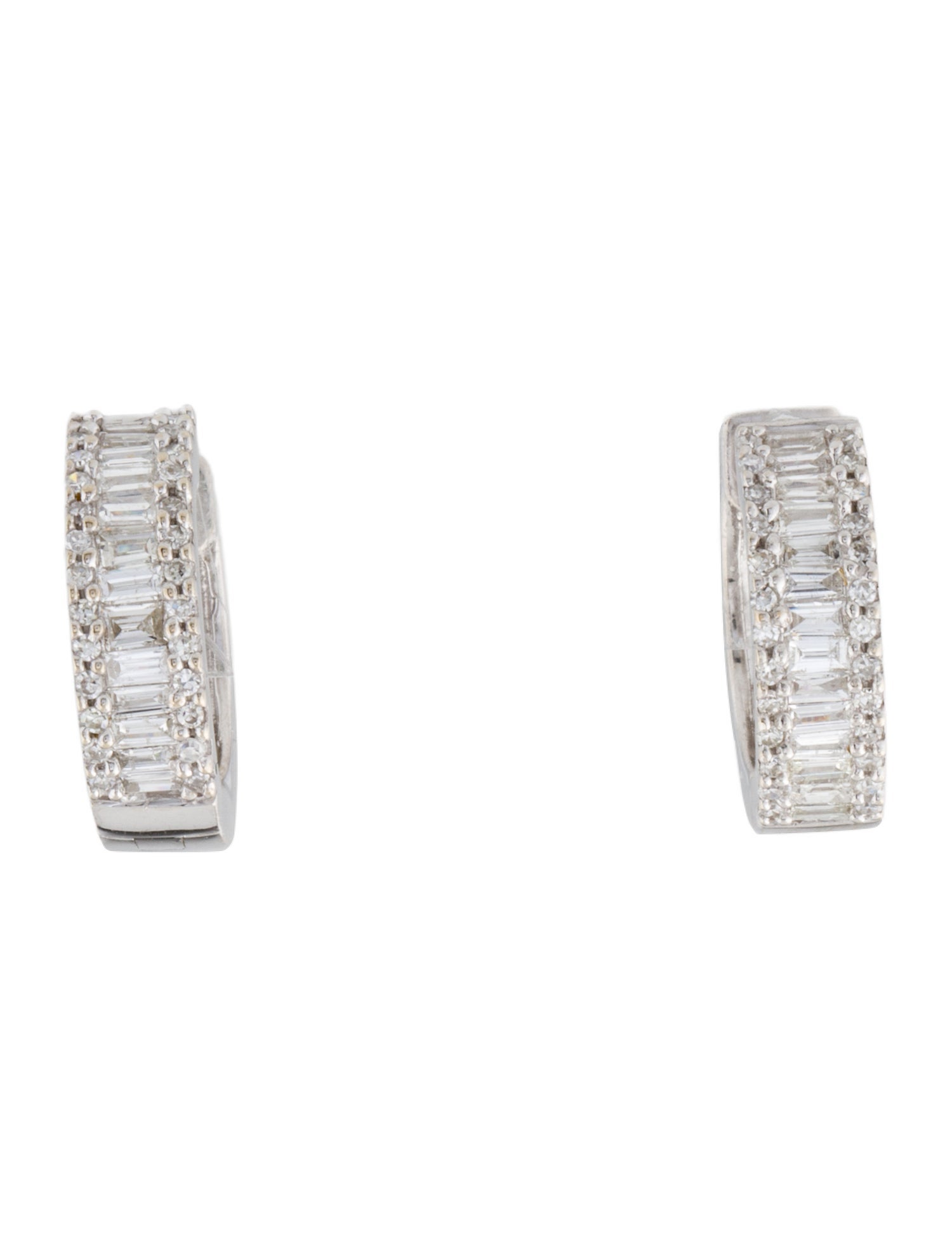 Effy Jewelry 14K 1.04ctw Diamond Huggie Earrings