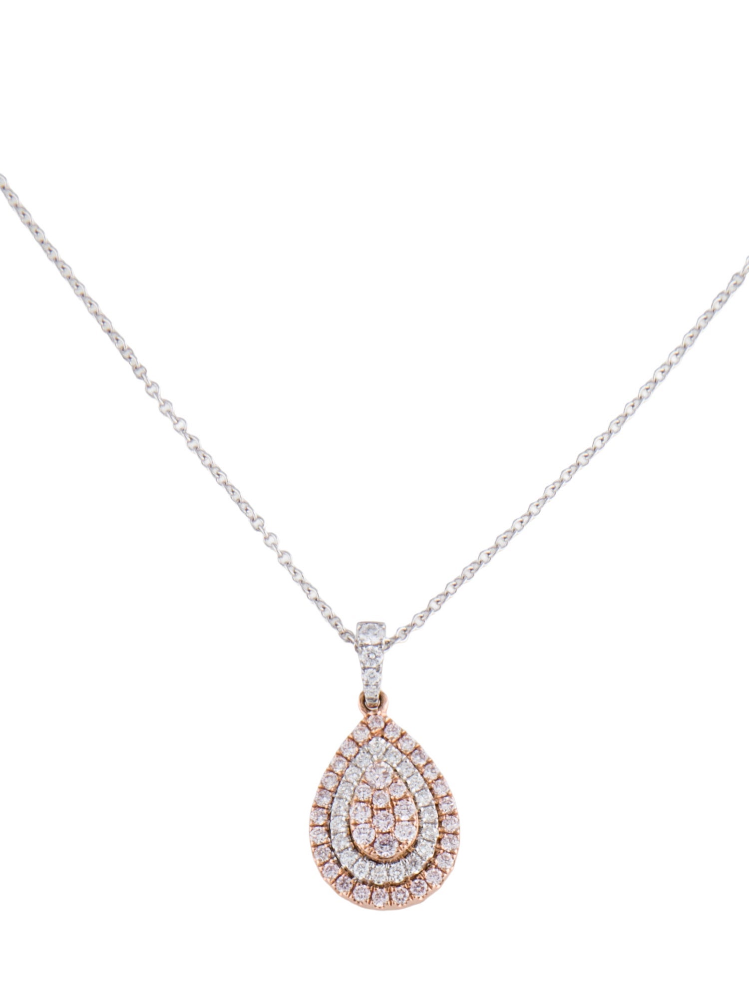 Effy Jewelry 14K Diamond Teardrop Pendant Necklace