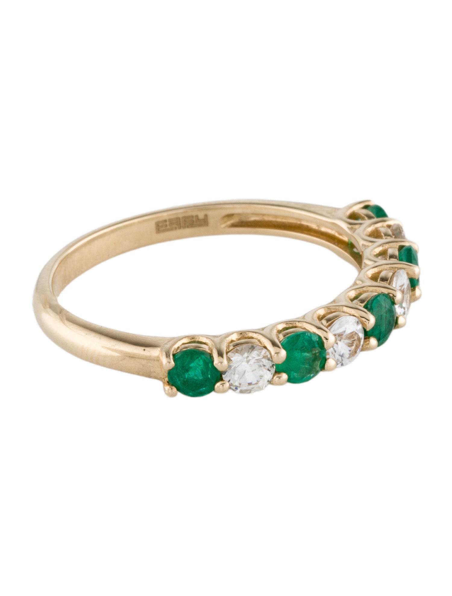 Effy Jewelry 14K Emerald & Diamond Band