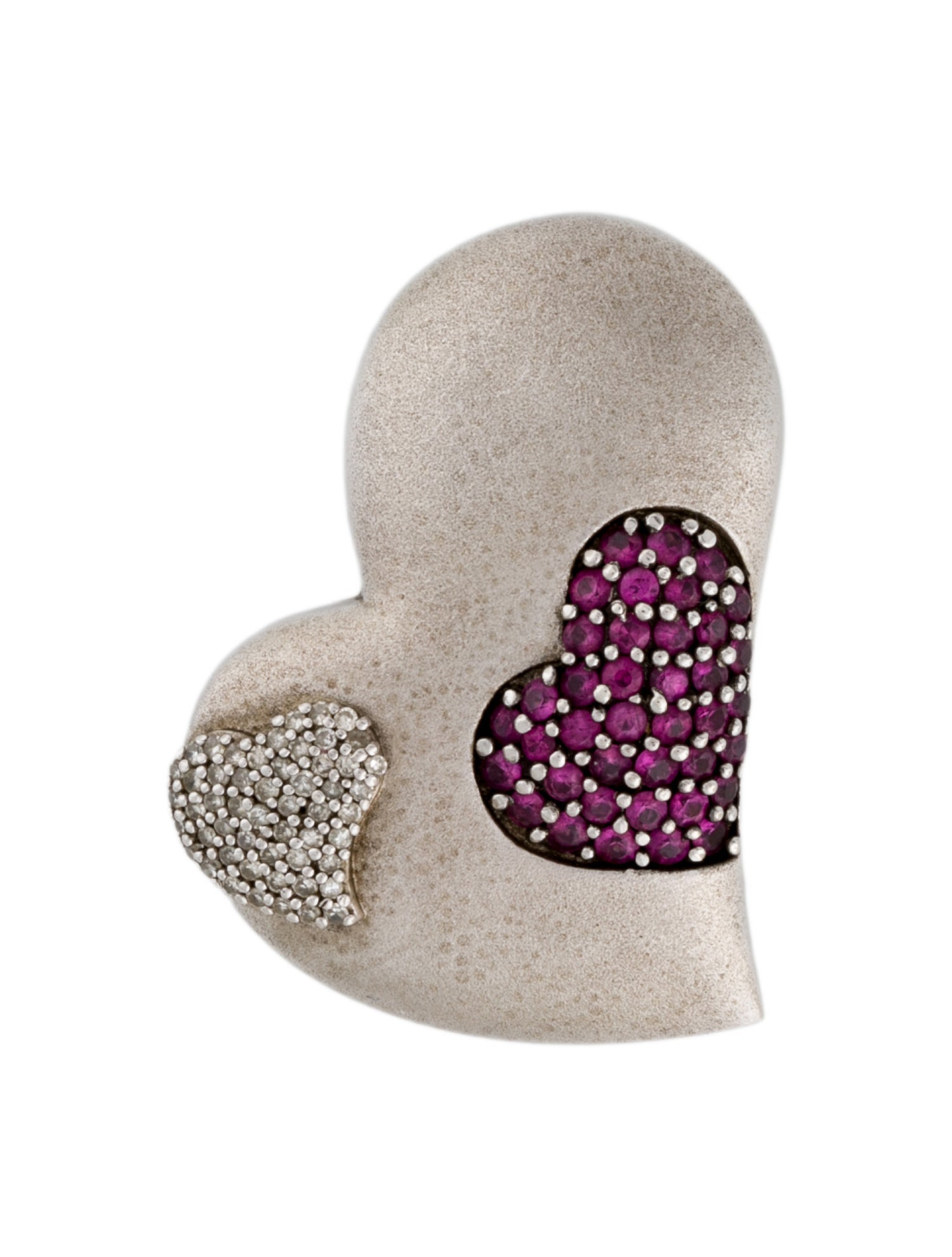 Effy Jewelry Ruby & Diamond Heart Pendant