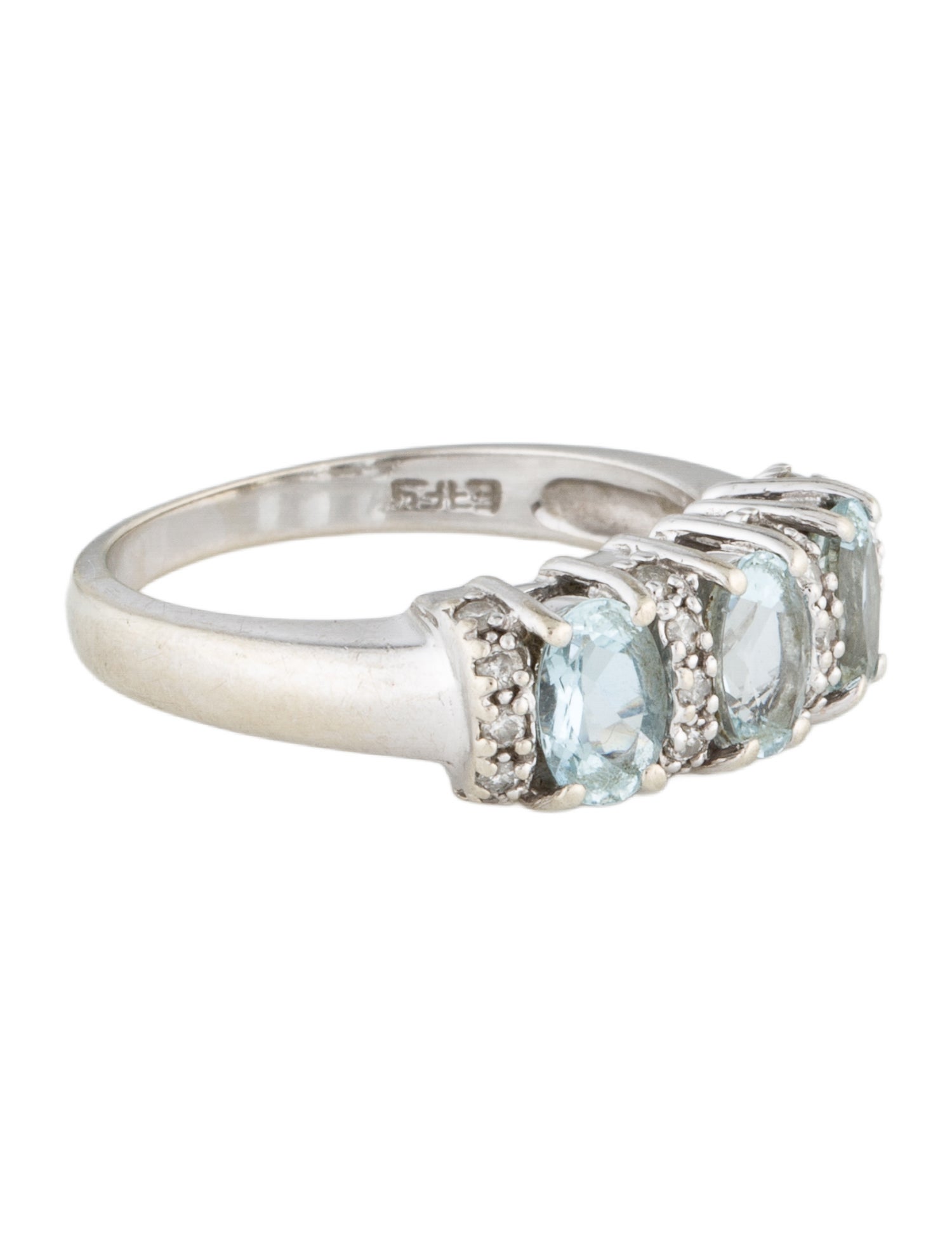 Effy Jewelry 14K 1.16ctw Aquamarine & Diamond Cocktail Ring