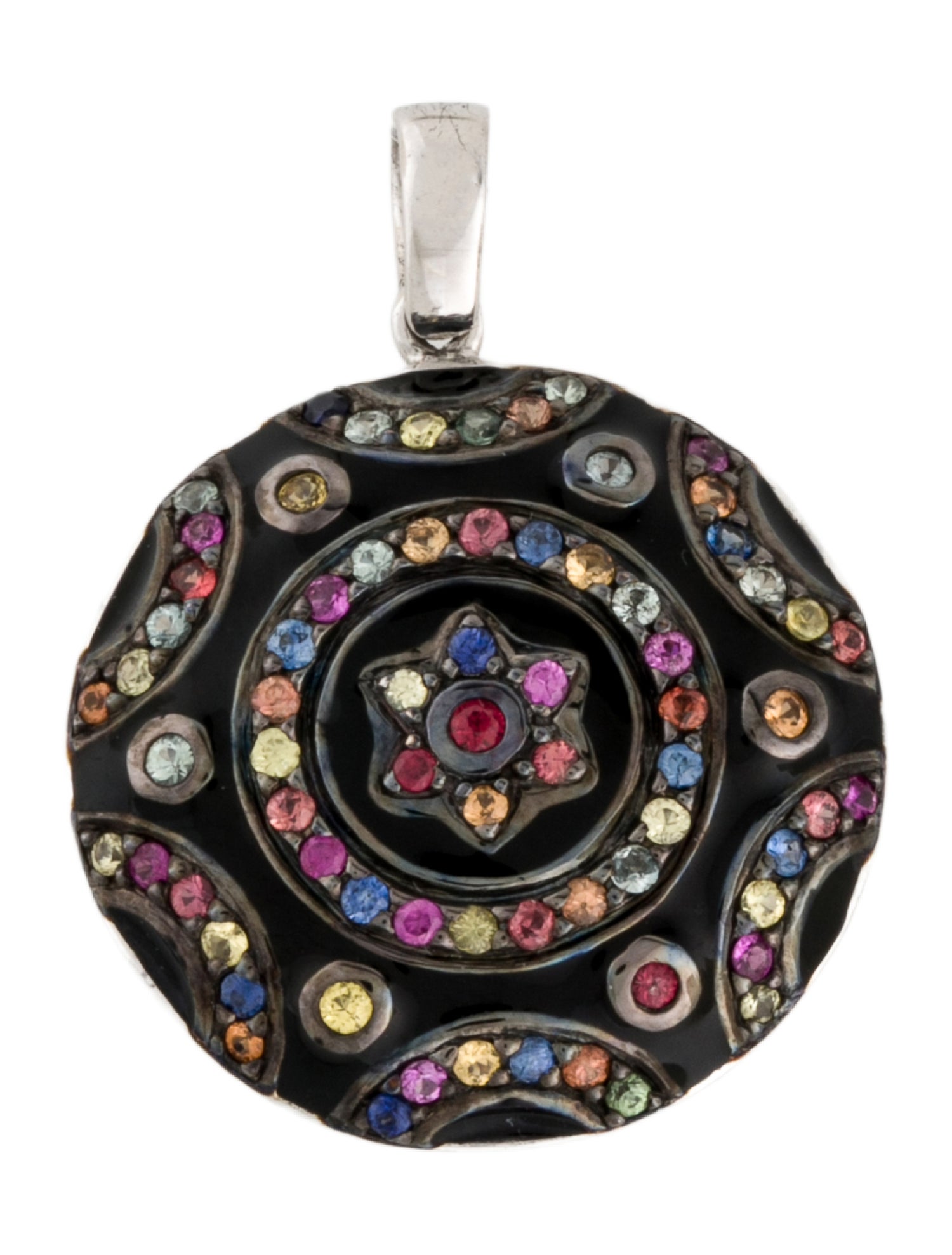 Effy Jewelry Sapphire & Enamel Pendant