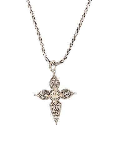 Effy Jewelry Pendant Necklace Two-Tone Cross