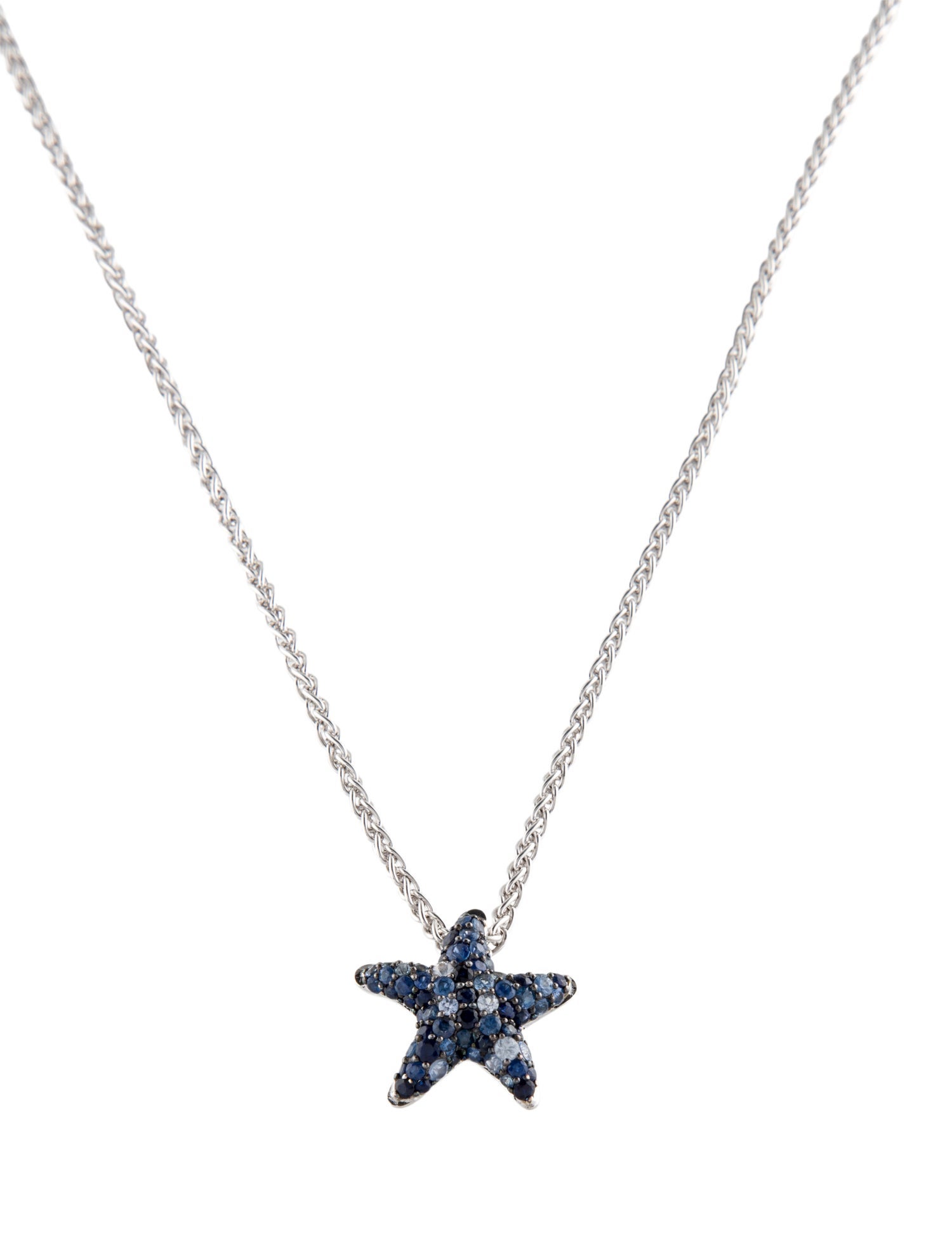 Effy Jewelry Sapphire Starfish Pendant Necklace