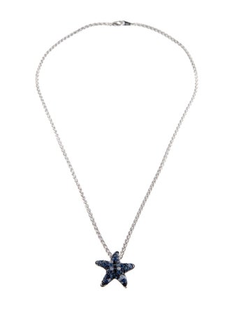 Effy Jewelry Sapphire Starfish Pendant Necklace