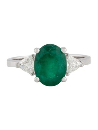 Effy Jewelry 18K 1.74ct Emerald & Diamond Cocktail Ring