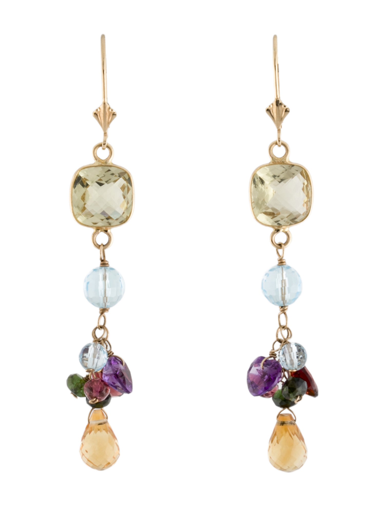 Effy Jewelry 14K Multistone Drop Earrings