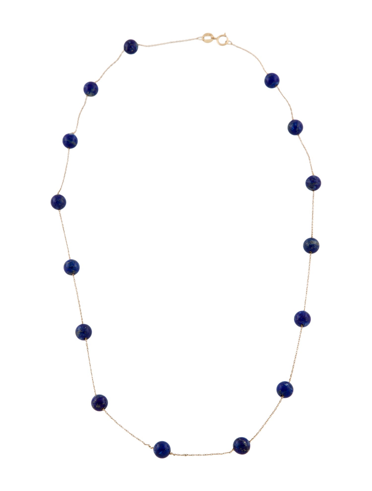 Effy Jewelry 14K Lapis Lazuli Bead Station Necklace