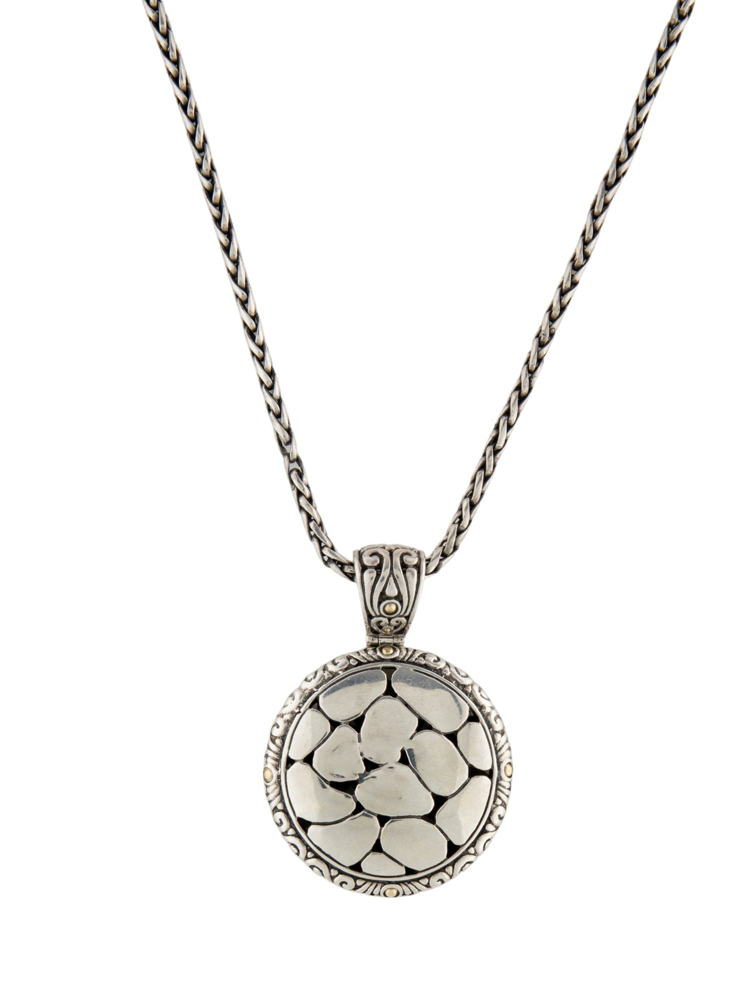 Effy Jewelry Two-Tone Circle Pendant Necklace
