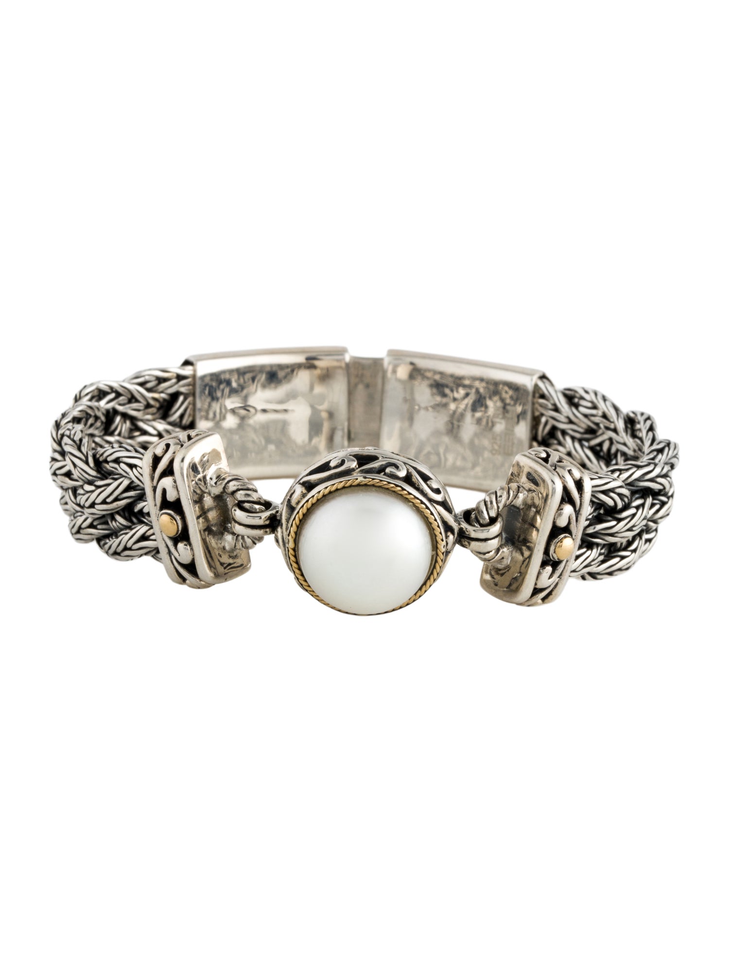Effy Jewelry Pearl Weaved Bangle Bracelet