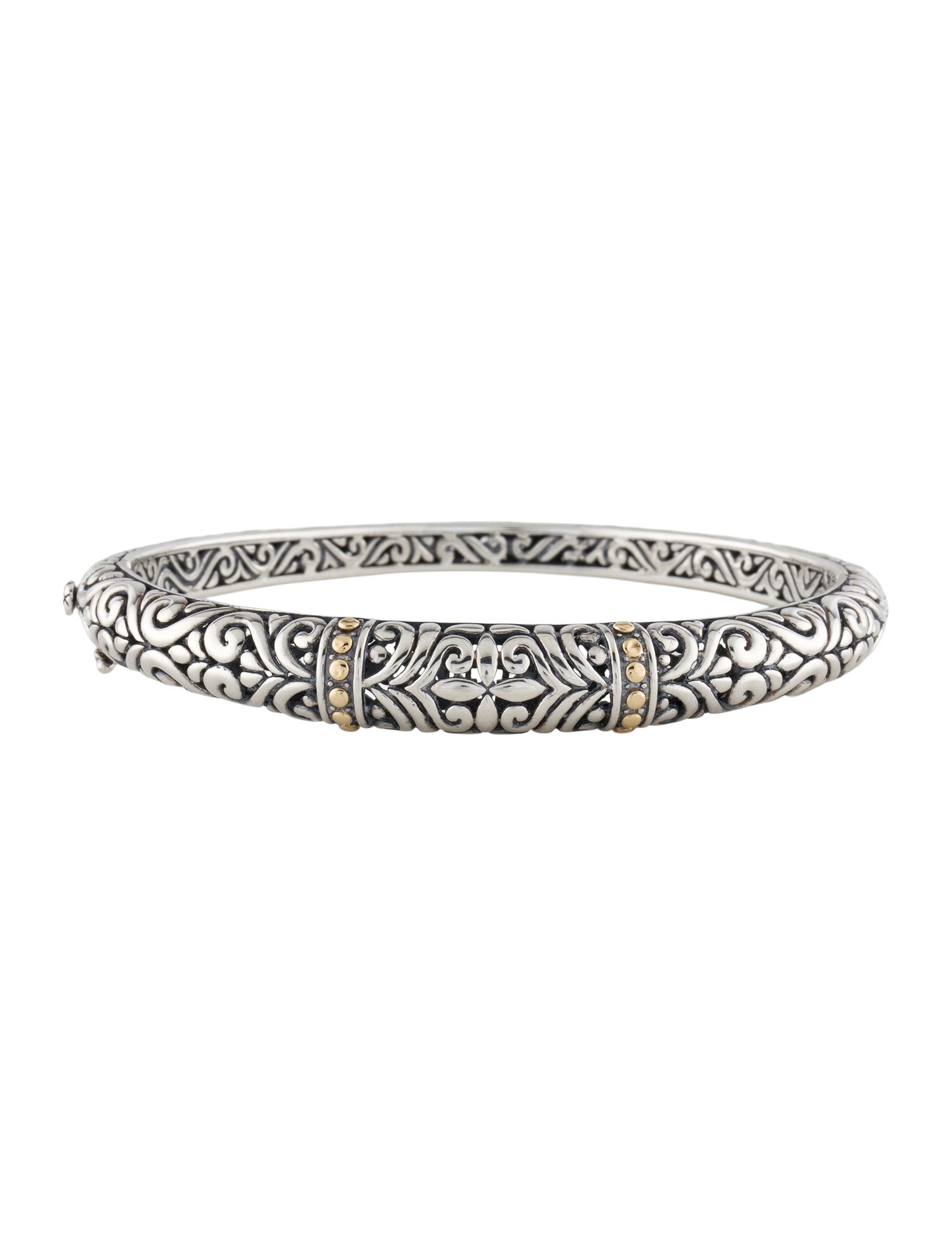 Effy Jewelry Two-Tone Hinged Bangle