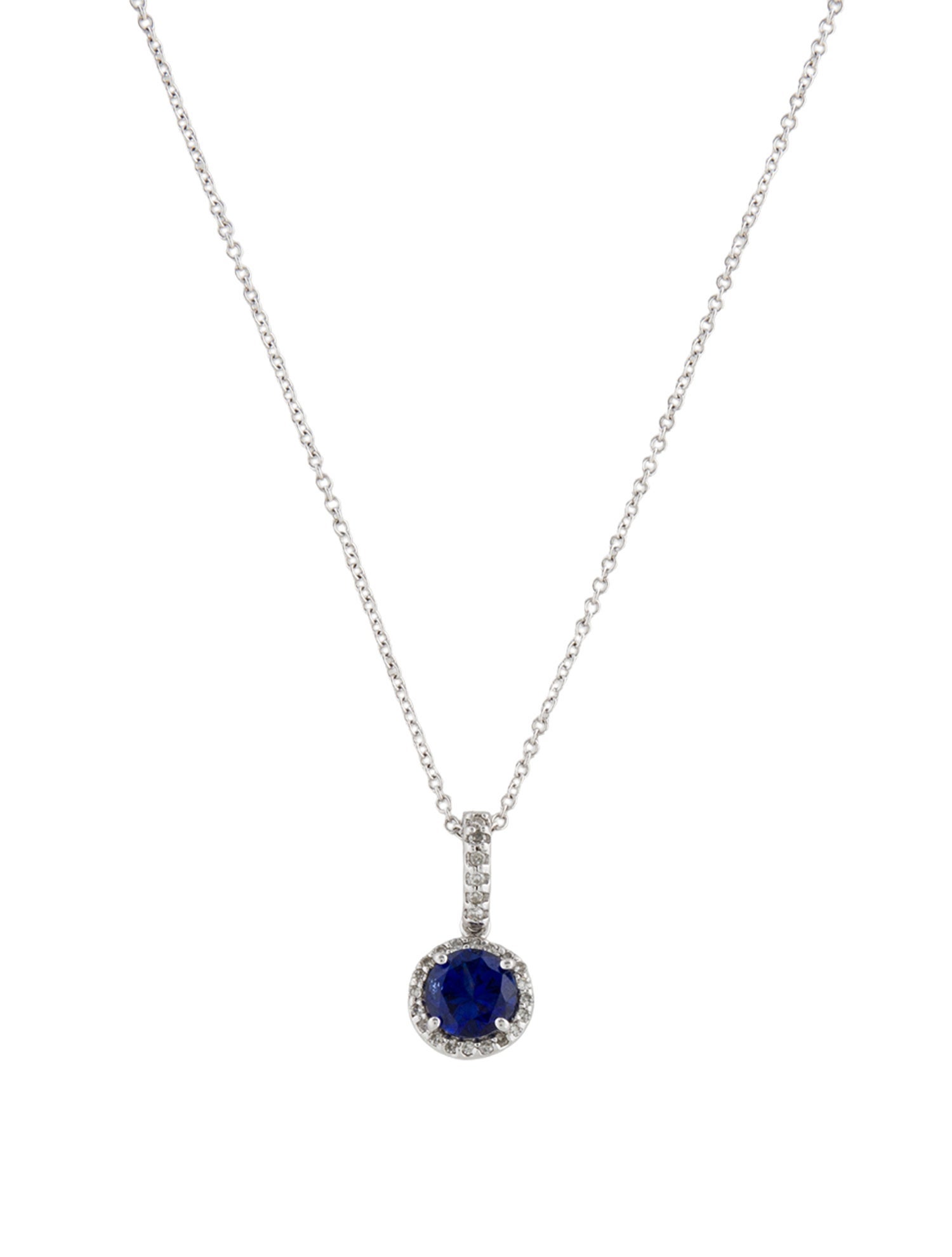 Effy Jewelry 14K Sapphire & Diamond Pendant Necklace