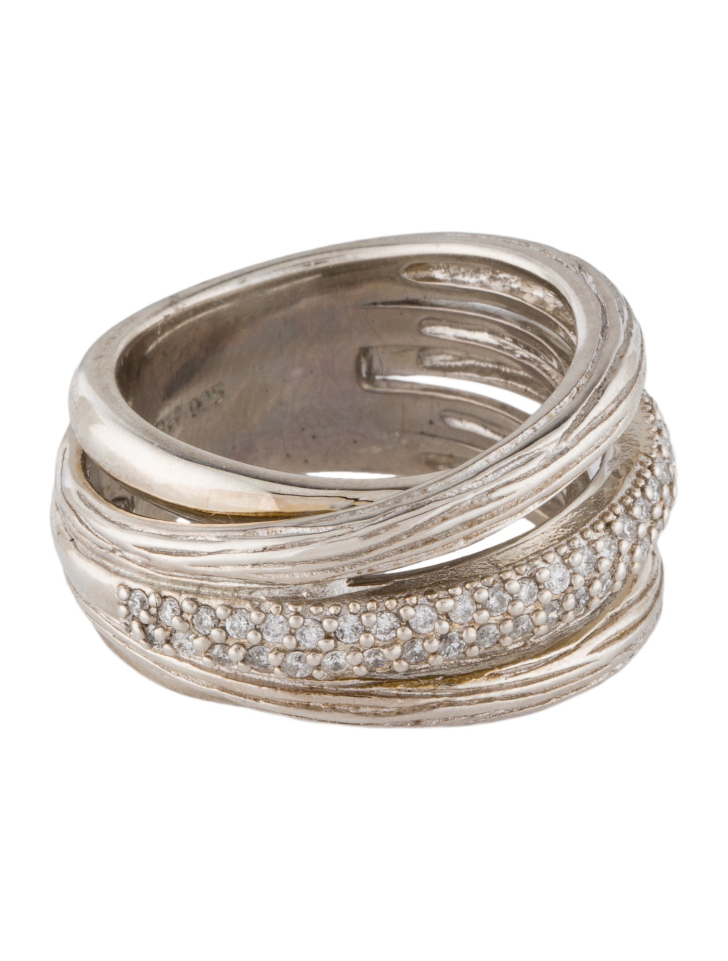Effy Jewelry Diamond Textured Ring