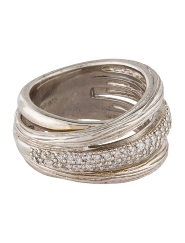 Effy Jewelry Band Diamond Textured Ring 7.5