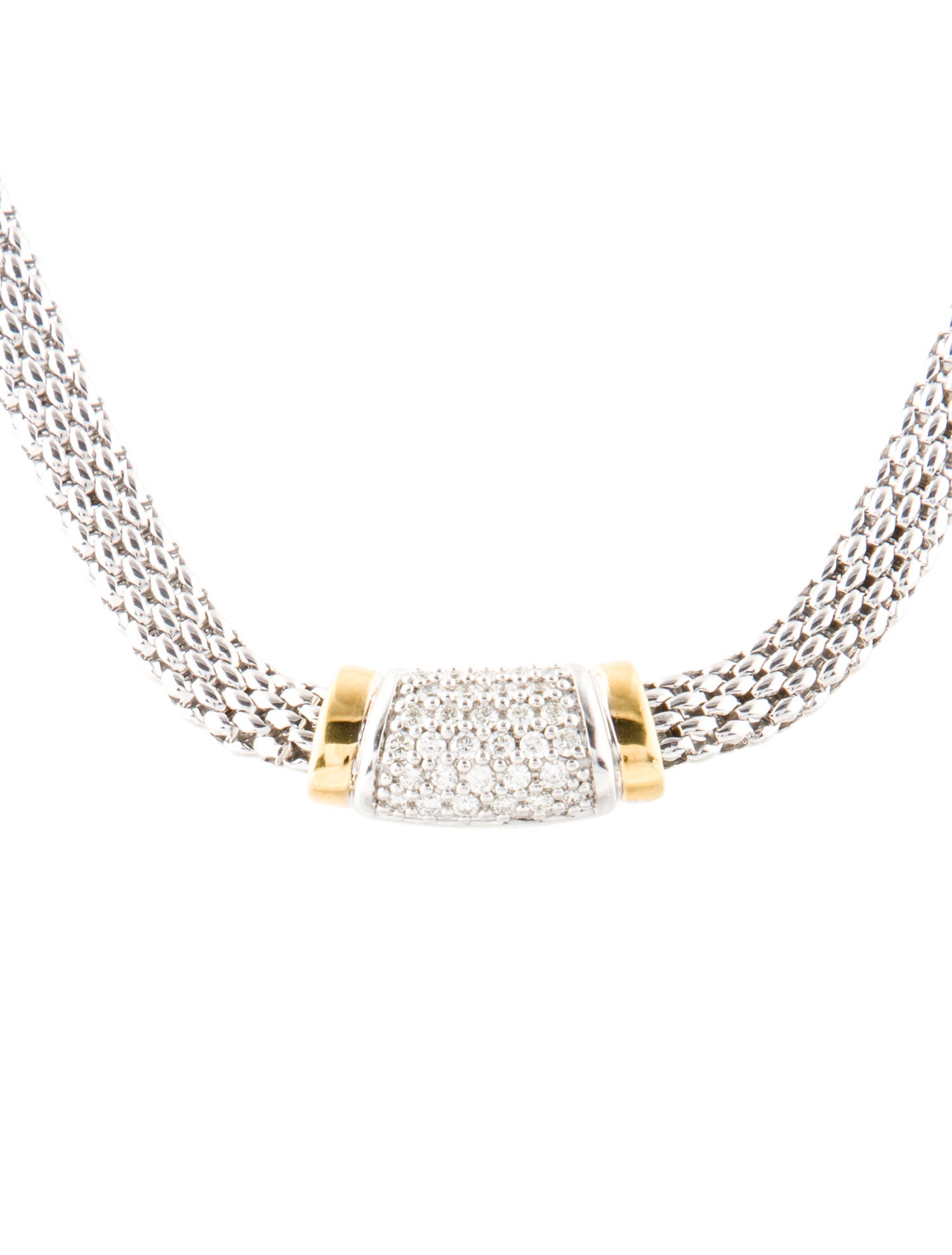 Effy Jewelry Two-Tone Diamond Collar Necklace