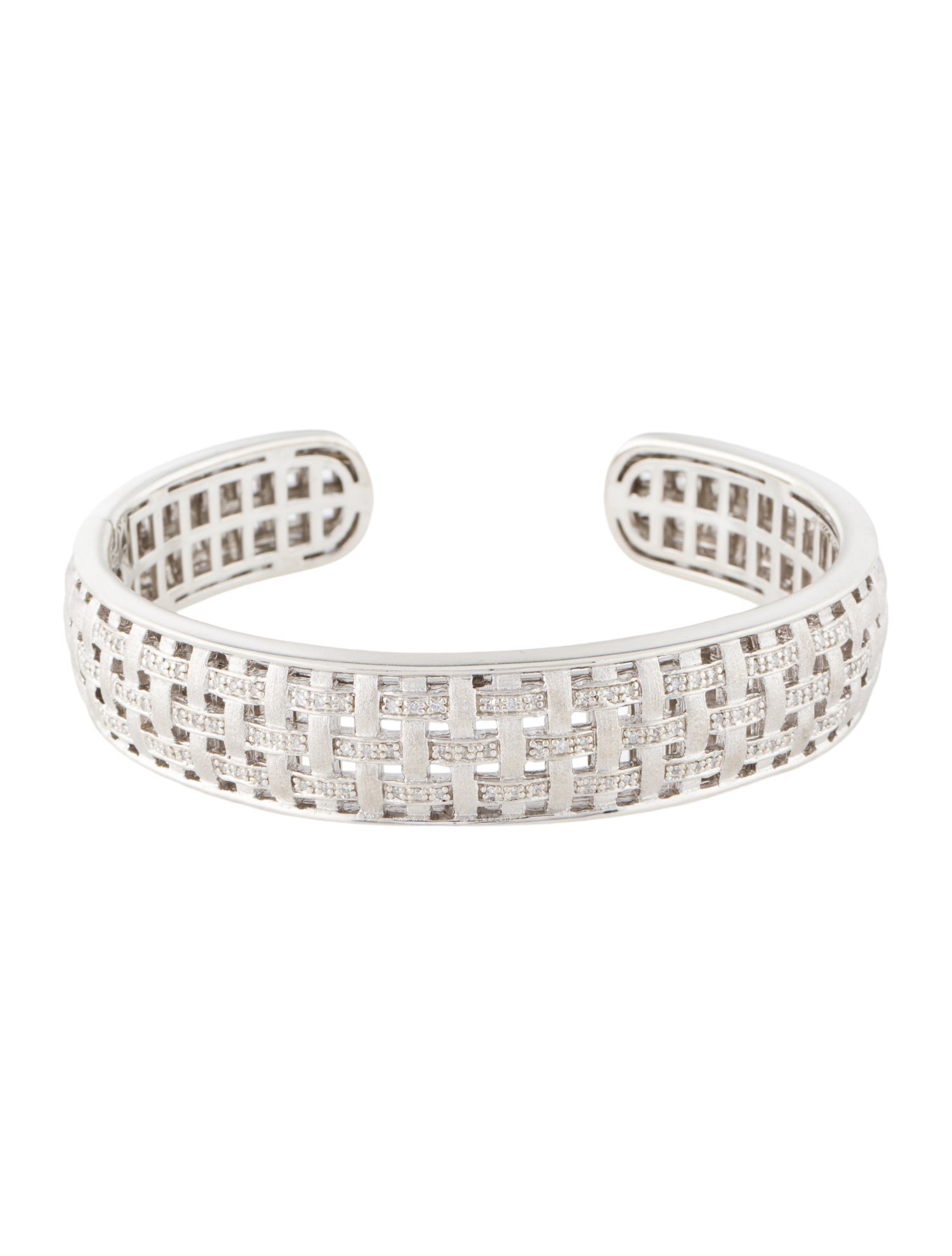 Effy Jewelry Diamond Basket Weave Cuff