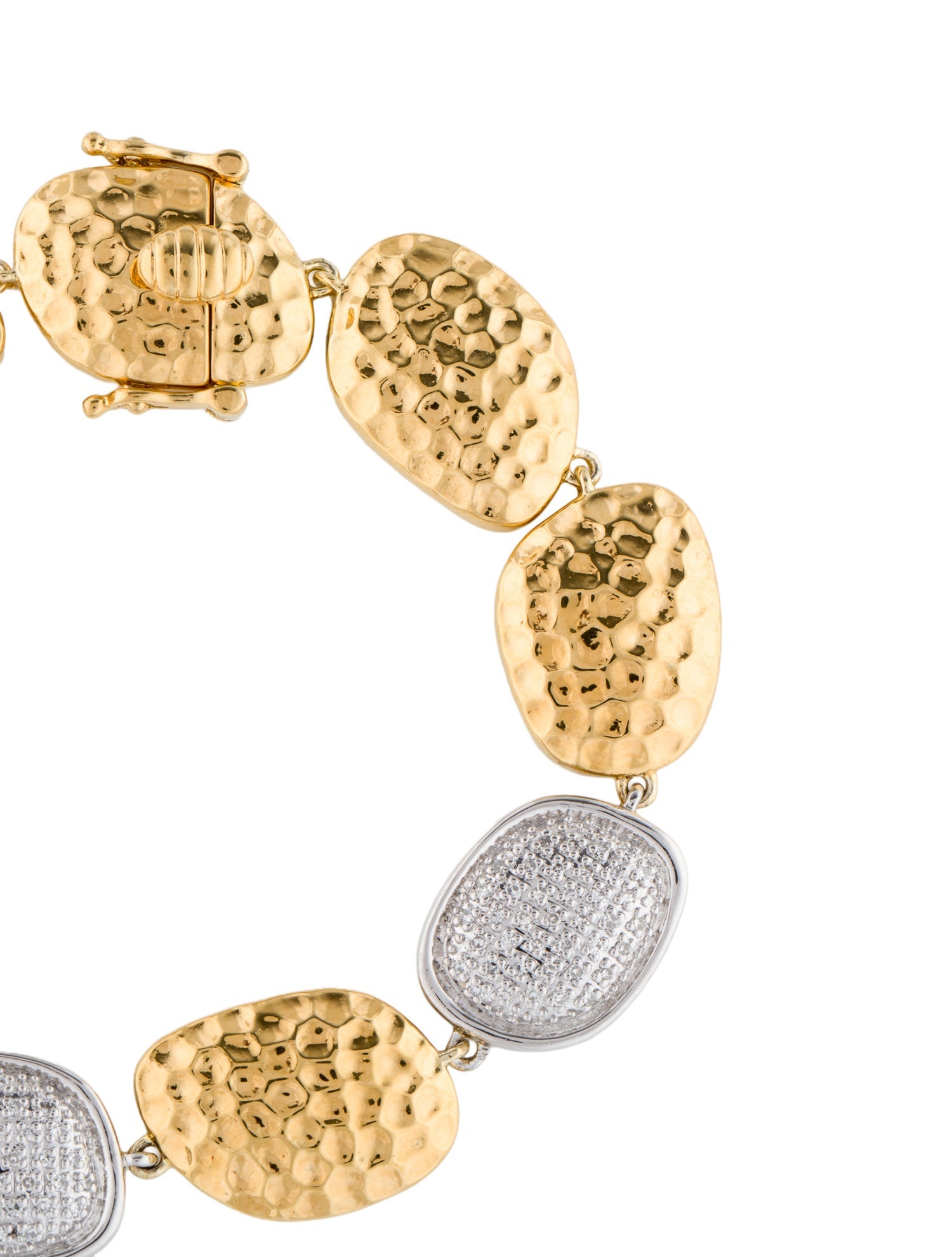 Effy Jewelry Diamond Hammered Station Bracelet