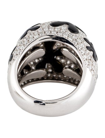 Effy Jewelry 14K 2.78ctw Diamond & Onyx Flower Dome Ring