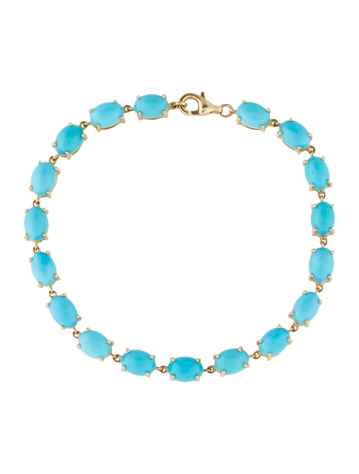 Effy Jewelry 14K 12.78ctw Turquoise Link Bracelet
