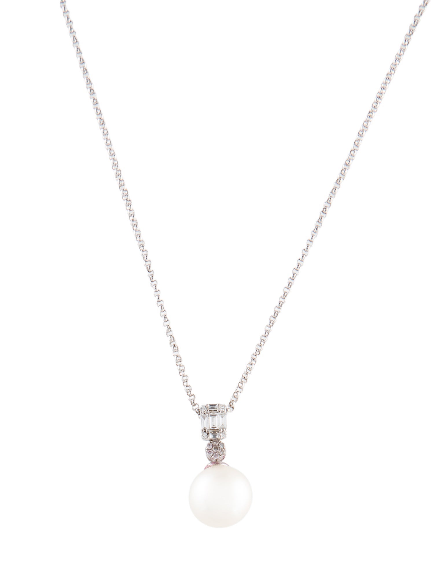 Effy Jewelry 14K Pearl & Diamond Pendant Necklace