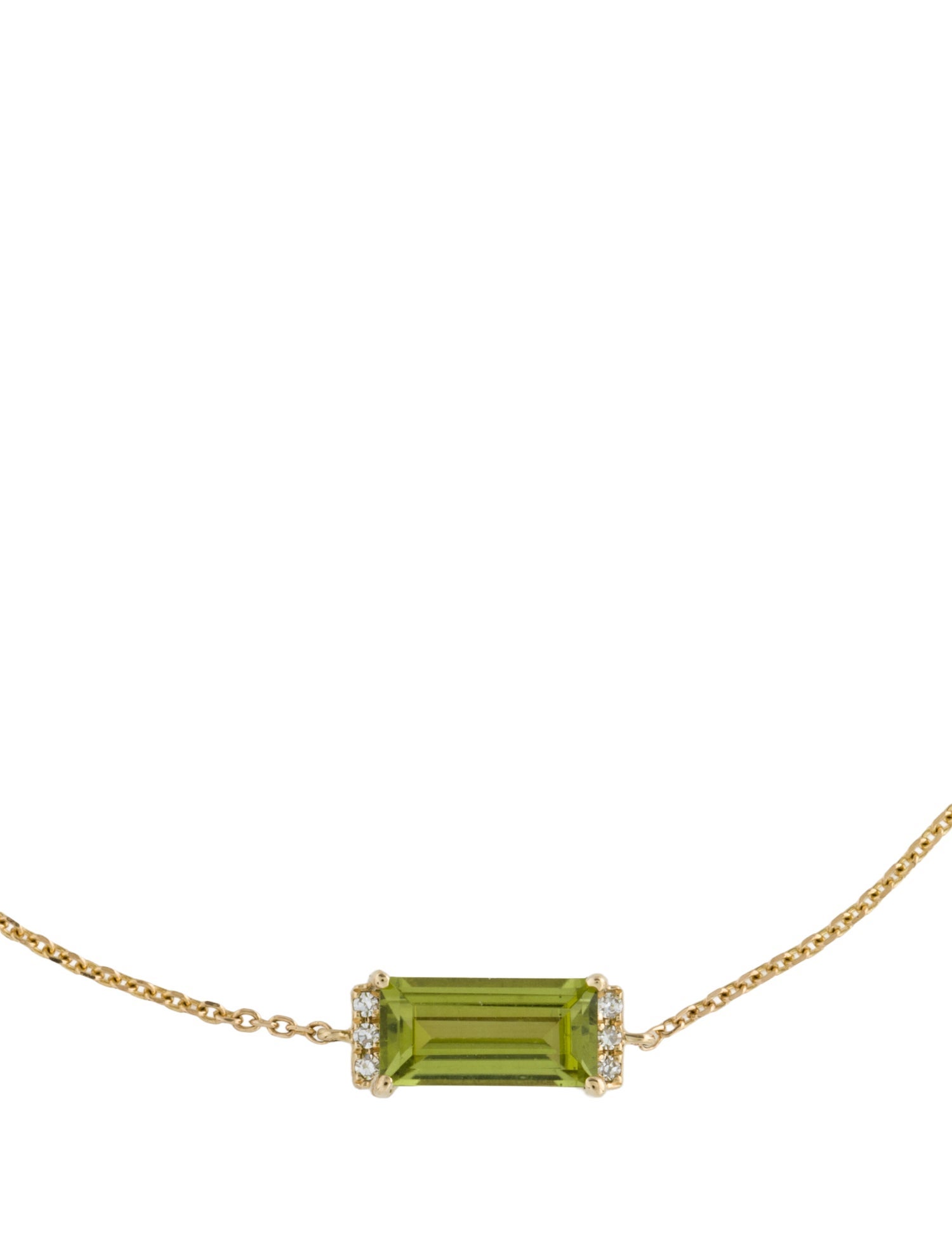 Effy Jewelry 14K Peridot & Diamond Station Bracelet