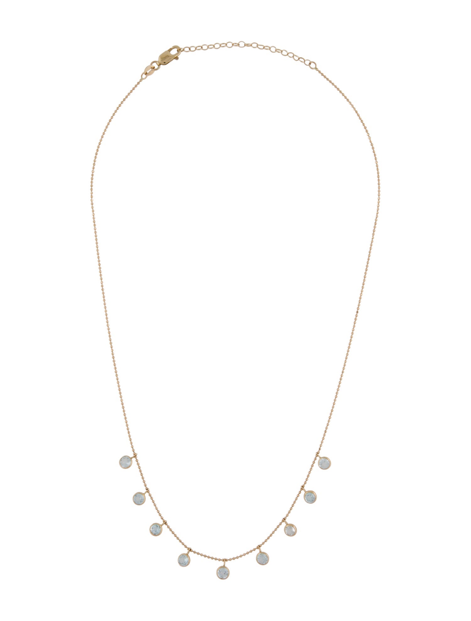 Effy Jewelry 14K Topaz Dangle Station Necklace