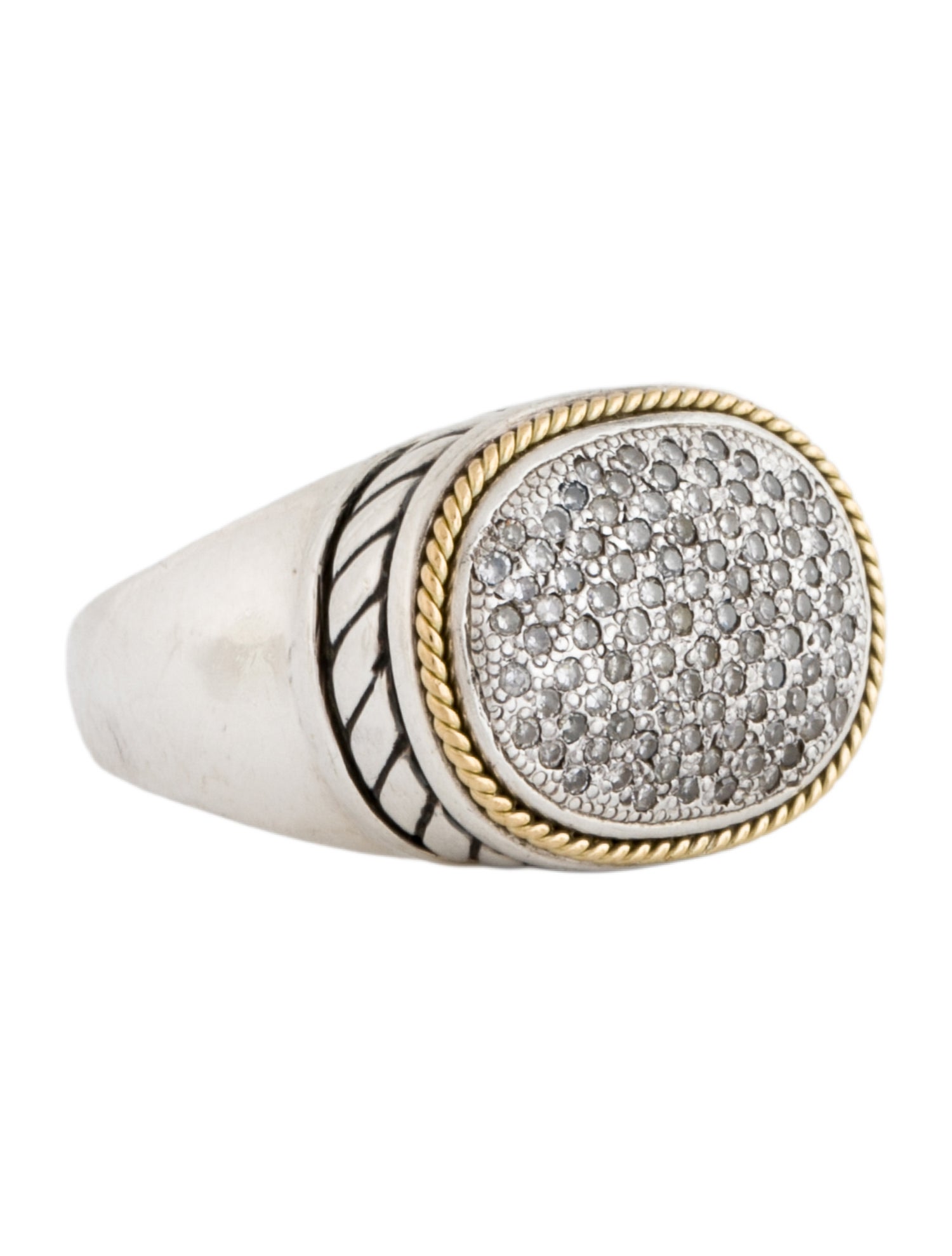Effy Jewelry Two-Tone Diamond Cocktail Ring