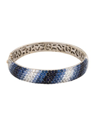 Effy Jewelry 13.92ctw Sapphire Ombre Bangle Bracelet