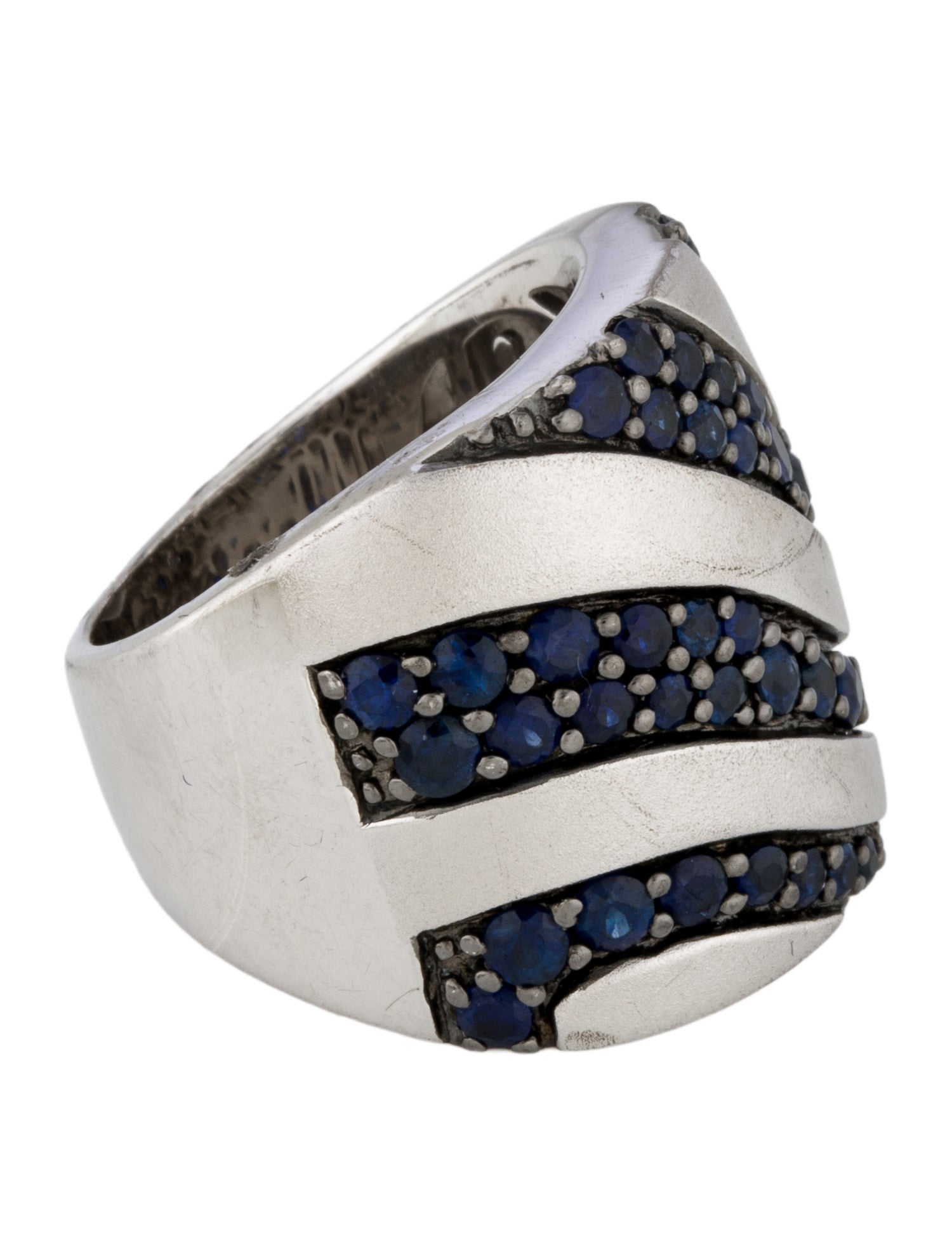 Effy Jewelry 2.08ctw Sapphire Wave Band