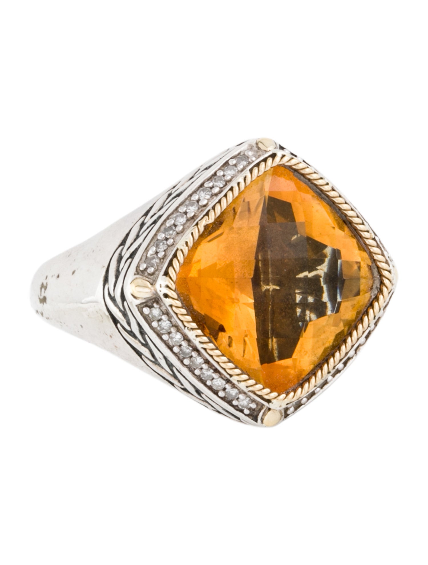 Effy Jewelry Citrine & Diamond Ring