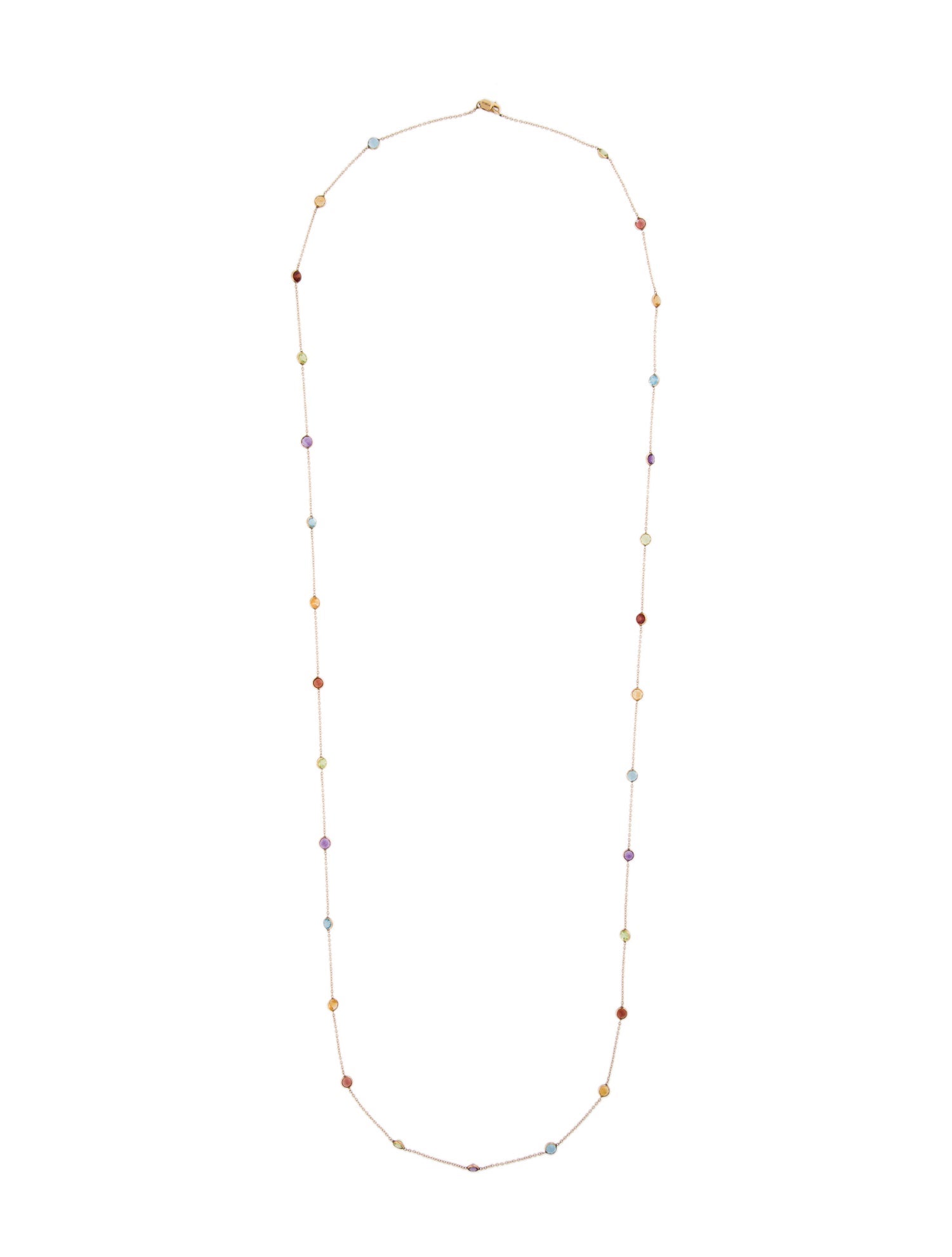 Effy Jewelry 14K Multi-Stone Station Long Necklace