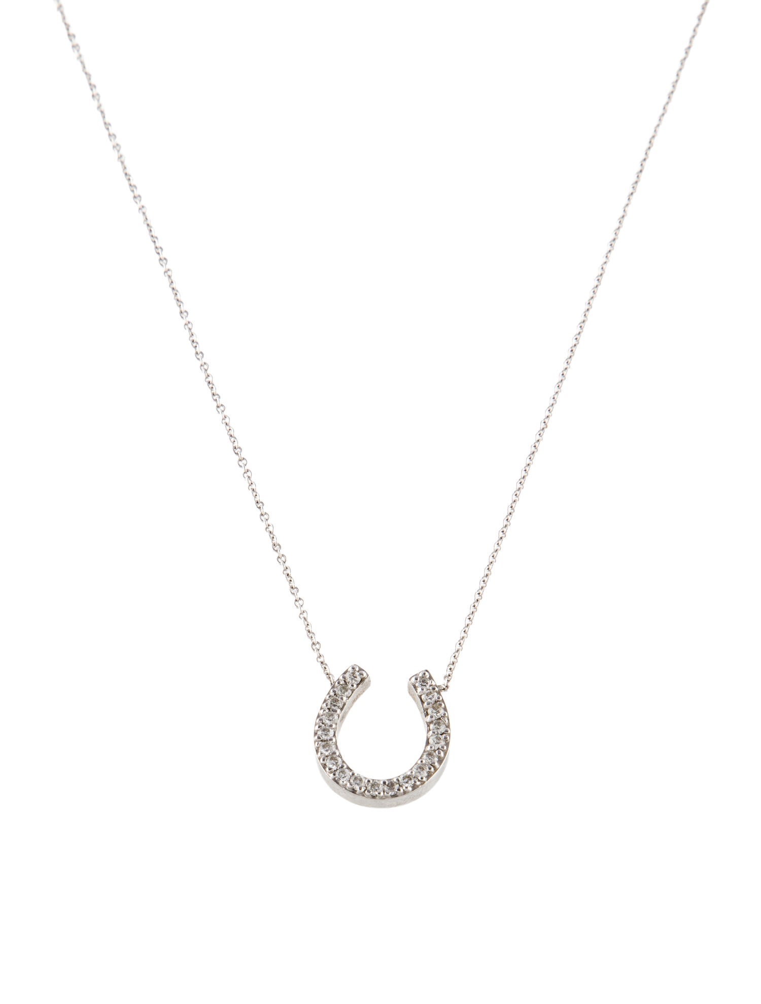 Effy Jewelry 14K Diamond Horseshoe Pendant Necklace