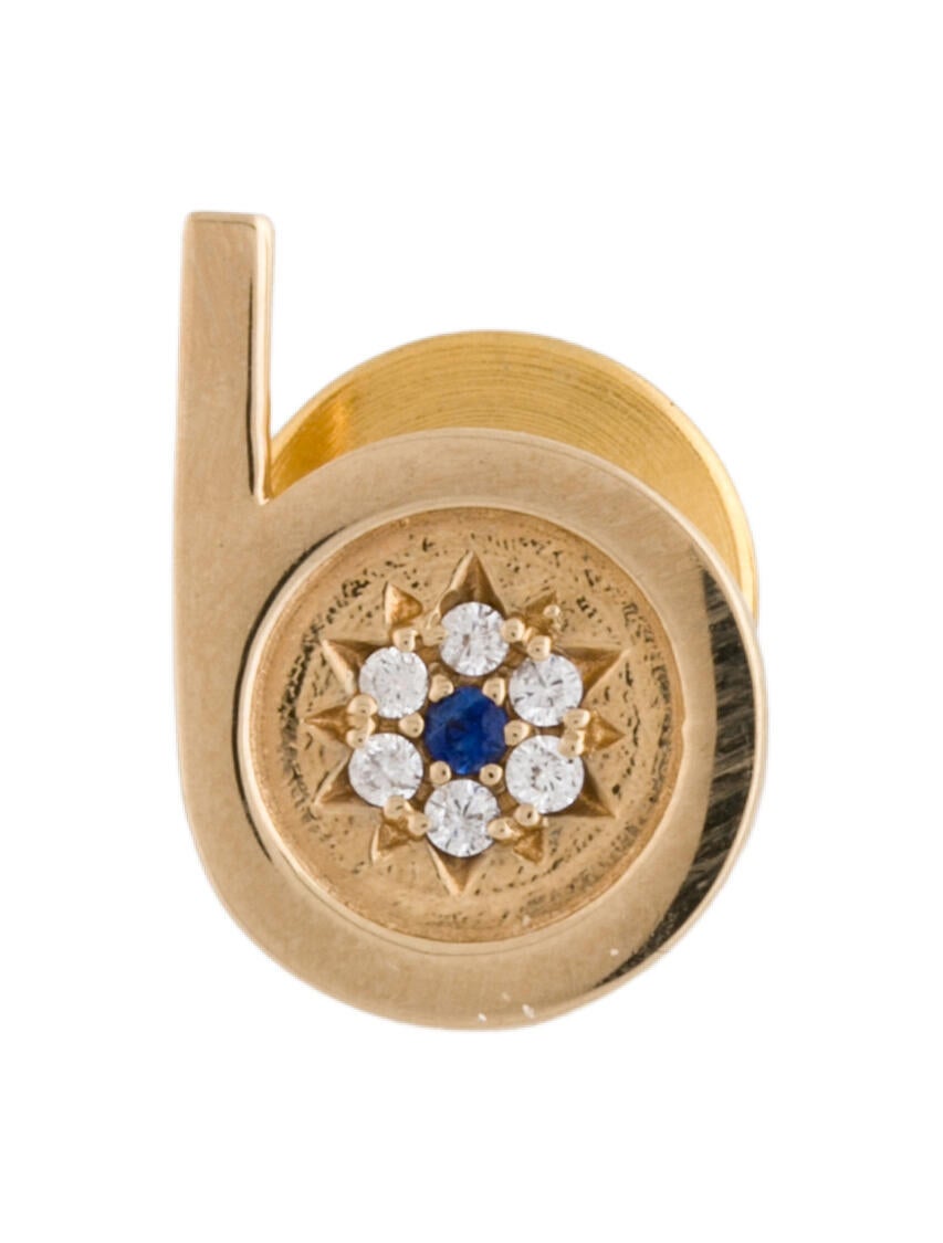 Effy Jewelry 14K Sapphire & Diamond Lapel Pin