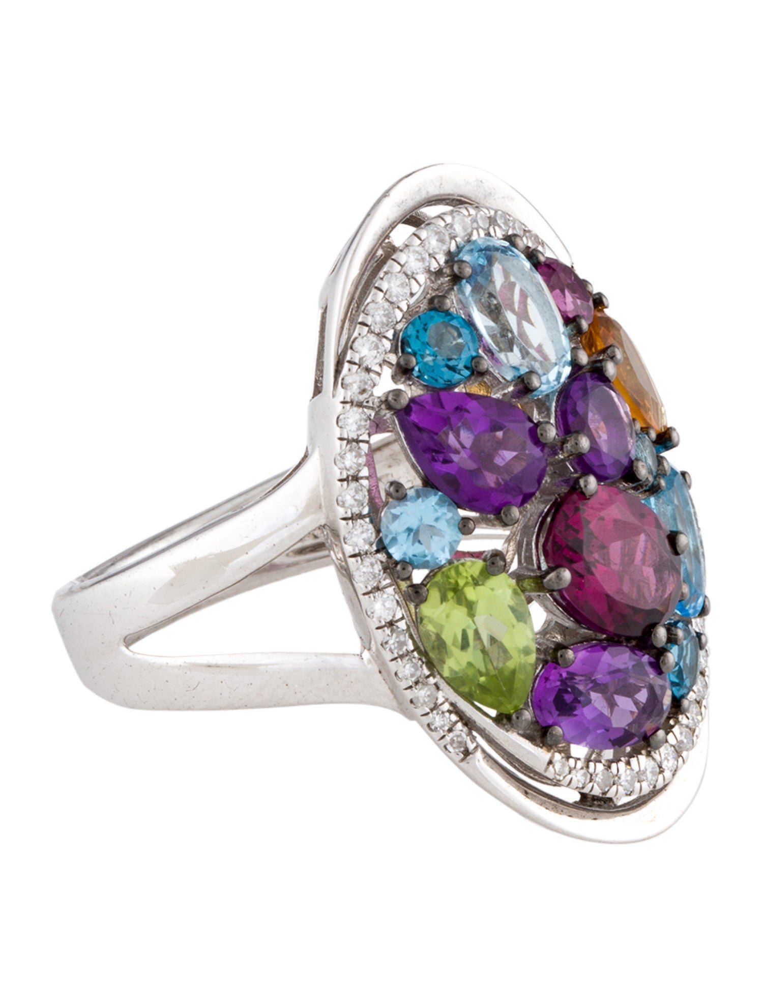Effy Jewelry Multistone & Diamond Cocktail Ring